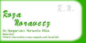 roza moravetz business card